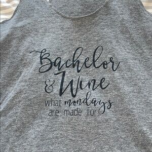 Next Level Apparel Dark Gray Graphic Tank